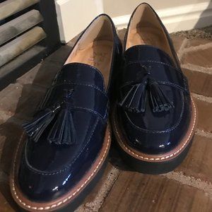 Naturalizer Blue Patent Tassel Loafer new